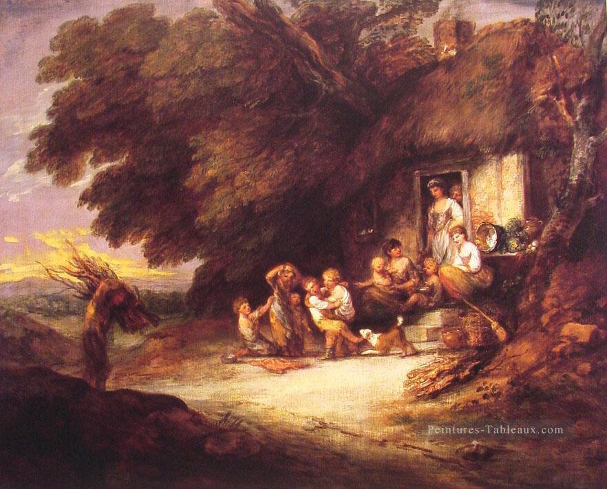 Le Cottage Door paysage Thomas Gainsborough Peintures à l'huile